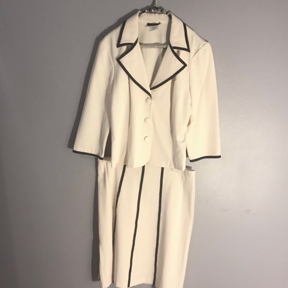Vintage B. Darlin Black and White Skirt Suit Set
